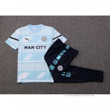 Chandal del Manchester City Manga Corta 2022 Azul