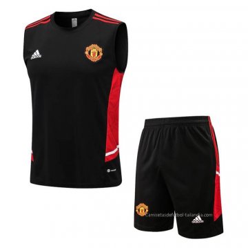 Chandal del Manchester United Sin Mangas 2022-2023 Negro Chandal del Manchester United Sin Mangas 2022-2023 Negro