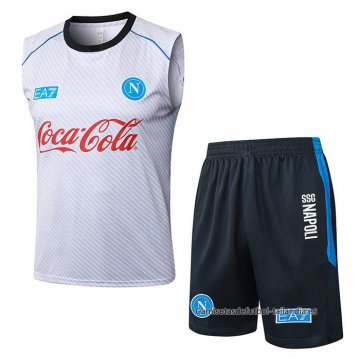 Chandal del Napoli Sin Mangas 2025-2026 Blanco