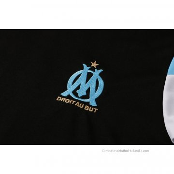 Chandal del Olympique Marsella Manga Corta 2021-2022 Negro