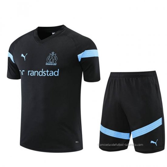 Chandal del Olympique Marsella Manga Corta 2022-2023 Negro - Pantalon Corto - Haga un click en la imagen para cerrar