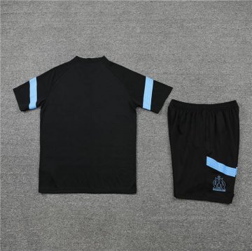 Chandal del Olympique Marsella Manga Corta 2022-2023 Negro - Pantalon Corto