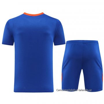 Chandal del Paises Bajos Manga Corta 2024-2025 Azul - Pantalon Corto
