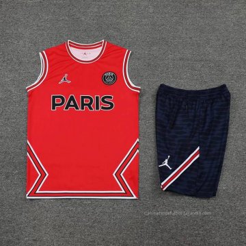 Chandal del Paris Saint-Germain Jordan Sin Mangas 2022-2023 Rojo