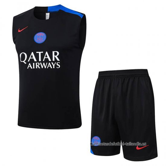 Chandal del Paris Saint-Germain Sin Mangas 2025-2026 Negro - Haga un click en la imagen para cerrar