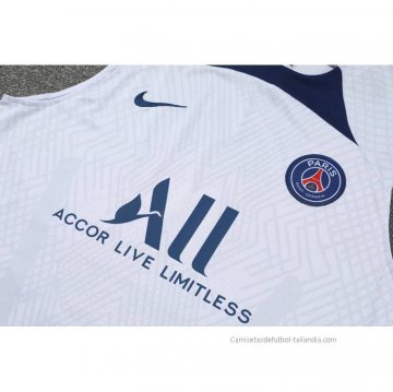 Chandal del Paris Saint-Germain Sin Mangas 2022-2023 Blanco