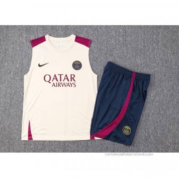 Chandal del Paris Saint-Germain Sin Mangas 2023-2024 Albaricoque