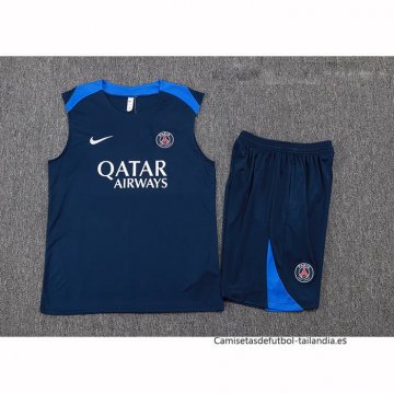 Chandal del Paris Saint-Germain Sin Mangas 2025-2026 Azul