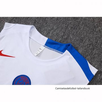 Chandal del Paris Saint-Germain Sin Mangas 2025-2026 Blanco