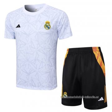 Chandal del Real Madrid Manga Corta 2024-2025 Blanco - Pantalon Corto Chandal del Real Madrid Manga Corta 2024-2025 Blanco - Pantalon Corto