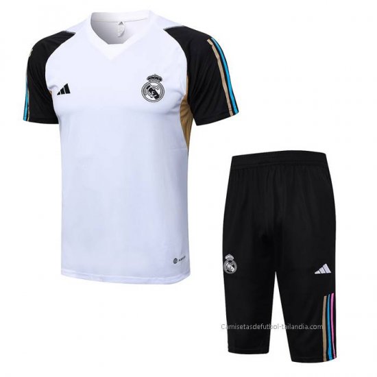 Chandal del Real Madrid Manga Corta 2023-2024 Blanco - Pantalon Corto - Haga un click en la imagen para cerrar