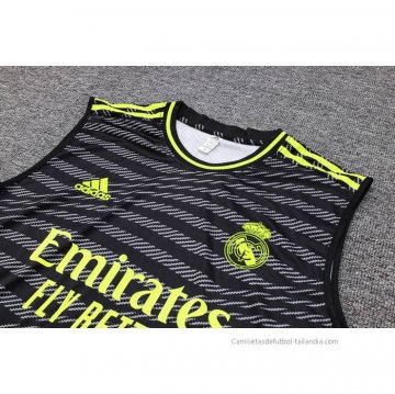 Chandal del Real Madrid Sin Mangas 2023-2024 Negro