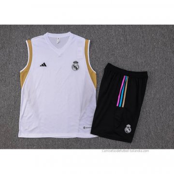 Chandal del Real Madrid Sin Mangas 2023-2024 Blanco