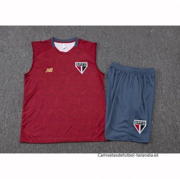 Chandal del Sao Paulo Sin Mangas 2025-2026 Rojo