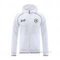 Chaqueta con Capucha del Napoli 2023-2024 Blanco