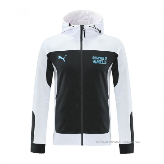 Chaqueta con Capucha del Olympique Marsella 2021 Blanco - Haga un click en la imagen para cerrar