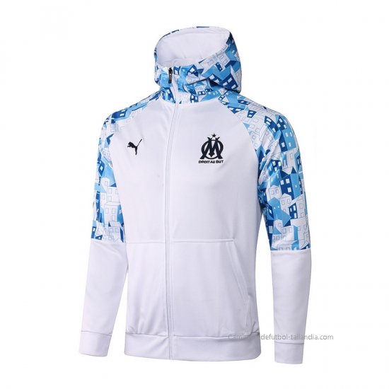Chaqueta con Capucha del Olympique Marsella 2021-2022 Blanco - Haga un click en la imagen para cerrar