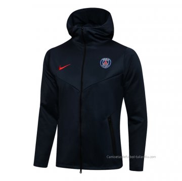 Chaqueta con Capucha del Paris Saint-Germain 2021-2022 Azul Chaqueta con Capucha del Paris Saint-Germain 2021-2022 Azul