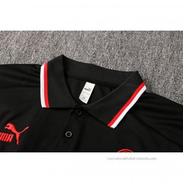Conjunto Polo del AC Milan 2021-2022 Negro
