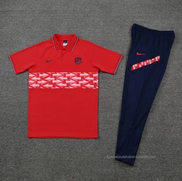 Conjunto Polo del Atletico Madrid 2022-2023 Rojo