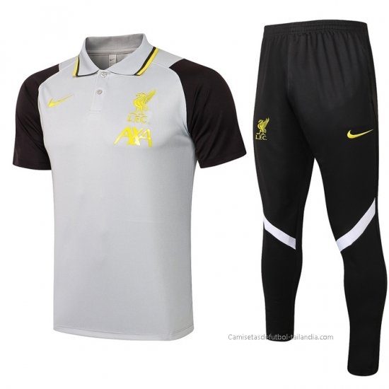 Conjunto Polo del Liverpool 2021-2022 Gris - Haga un click en la imagen para cerrar