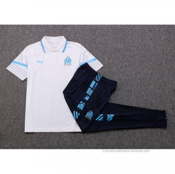 Conjunto Polo del Olympique Marsella 2022-2023 Blanco