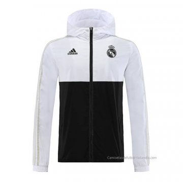 Rompevientos del Real Madrid 2023-2024 Negro y Blanco Rompevientos del Real Madrid 2023-2024 Negro y Blanco
