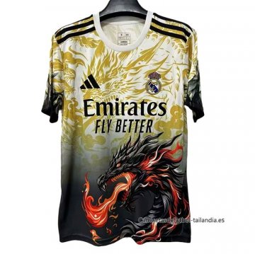 Tailandia Camiseta Real Madrid Dragon 2025-2026 Amarillo Tailandia Camiseta Real Madrid Dragon 2025-2026 Amarillo