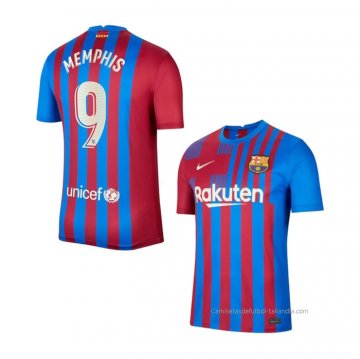 1ª Camiseta Barcelona Jugador Memphis 2021-2022 1ª Camiseta Barcelona Jugador Memphis 2021-2022