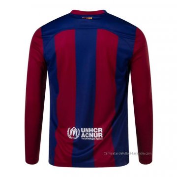 1ª Camiseta Barcelona Manga Larga 2023-2024
