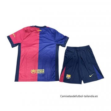 1ª Camiseta Barcelona Nino 2024-2025 Rojo Azul