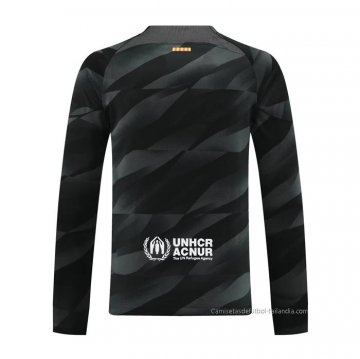 Camiseta Barcelona Portero Manga Larga 2023-2024 Negro