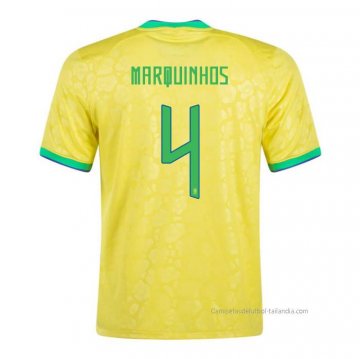 1ª Camiseta Brasil Jugador Marquinhos 2022 1ª Camiseta Brasil Jugador Marquinhos 2022