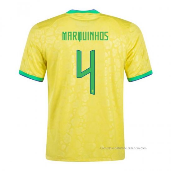 1ª Camiseta Brasil Jugador Marquinhos 2022 - Haga un click en la imagen para cerrar
