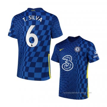 1ª Camiseta Chelsea Jugador T.Silva 2021-2022 1ª Camiseta Chelsea Jugador T.Silva 2021-2022