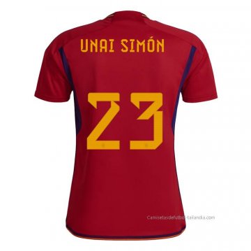 1ª Camiseta Espana Jugador Unai Simon 2022 1ª Camiseta Espana Jugador Unai Simon 2022