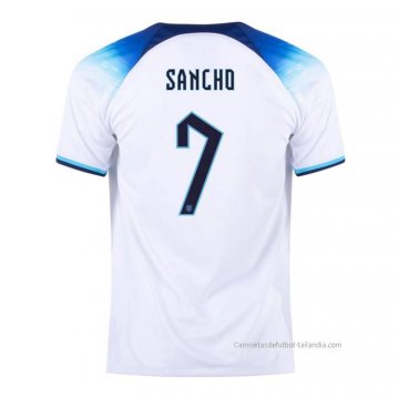 1ª Camiseta Inglaterra Jugador Sancho 2022 1ª Camiseta Inglaterra Jugador Sancho 2022