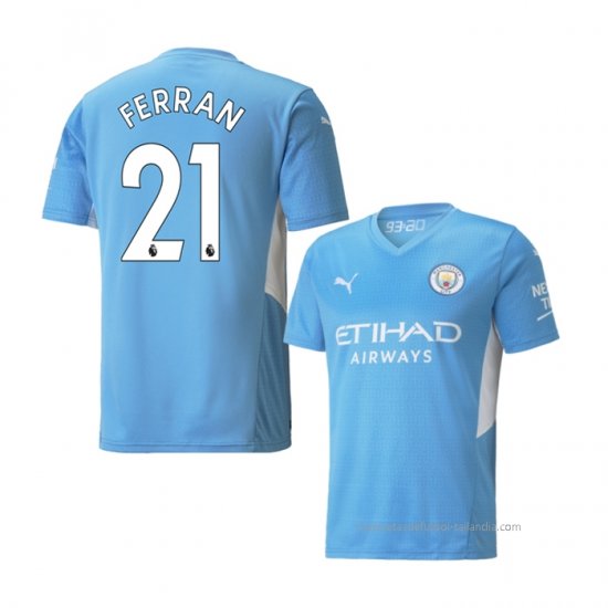 1ª Camiseta Manchester City Jugador Ferran 2021-2022 - Haga un click en la imagen para cerrar