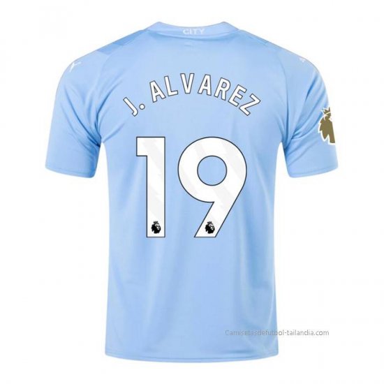 1ª Camiseta Manchester City Jugador J.Alvarez 2023-2024 - Haga un click en la imagen para cerrar