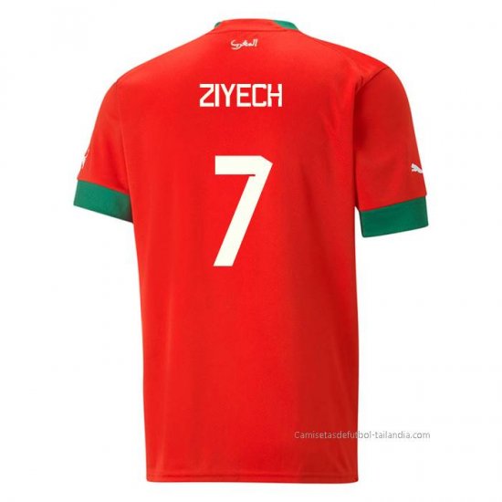1ª Camiseta Marruecos Jugador Ziyech 2022 - Haga un click en la imagen para cerrar