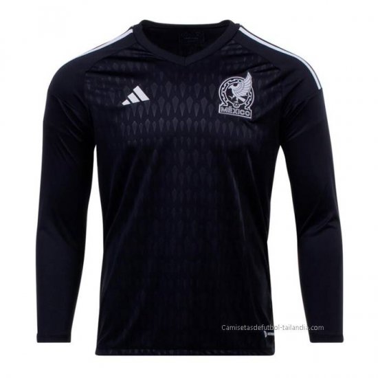 Camiseta Mexico Portero Manga Larga 2022 Negro - Haga un click en la imagen para cerrar
