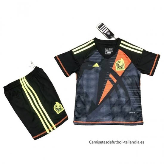 Camiseta Mexico Portero Nino 2024 Negro - Haga un click en la imagen para cerrar