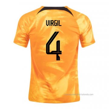 1ª Camiseta Paises Bajos Jugador Virgil 2022 1ª Camiseta Paises Bajos Jugador Virgil 2022