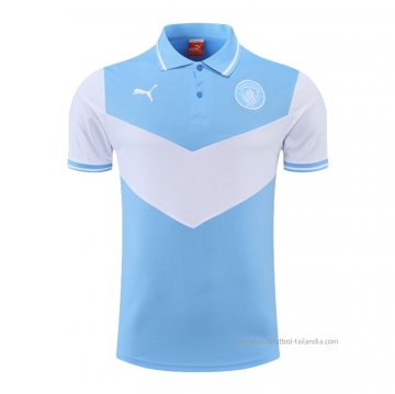 Camiseta Polo del Manchester City 2022-2023 Azul y Blanco Camiseta Polo del Manchester City 2022-2023 Azul y Blanco