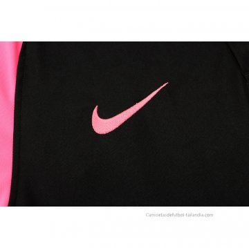 Camiseta Polo del Paris Saint-Germain 2021-2022 Negro y Rosa