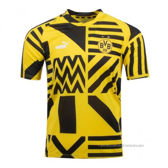 Camiseta Pre Partido del Borussia Dortmund 2022 Amarillo y Negro - Haga un click en la imagen para cerrar