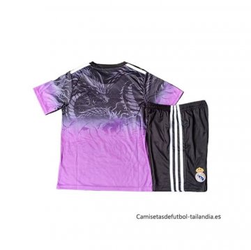 Camiseta Real Madrid Dragon Nino 2025-2026 Purpura