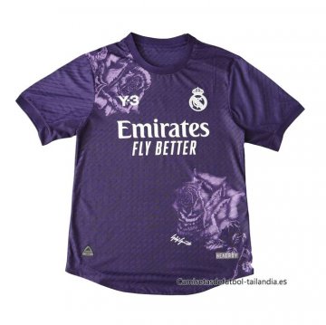 Camiseta Real Madrid Y-3 4ª Authentic 2024 Purpura Camiseta Real Madrid Y-3 4ª Authentic 2024 Purpura