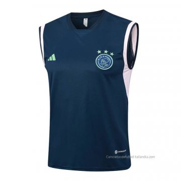 Camiseta de Entrenamiento Ajax Sin Mangas 2023-2024 Azul Camiseta de Entrenamiento Ajax Sin Mangas 2023-2024 Azul
