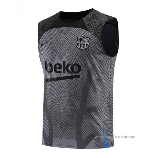 Camiseta de Entrenamiento Barcelona Sin Mangas 2022-2023 Gris - Haga un click en la imagen para cerrar